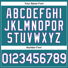 Загрузить изображение в средство просмотра галереи, Custom Teal White-Purple Performance Vapor Golf Polo Shirt