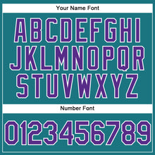 Laden Sie das Bild in den Galerie-Viewer, Custom Teal Purple-White Performance Vapor Golf Polo Shirt