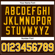 Load image into Gallery viewer, Custom Brown Gold-White Performance Vapor Golf Polo Shirt