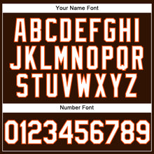 Load image into Gallery viewer, Custom Brown White-Orange Performance Vapor Golf Polo Shirt