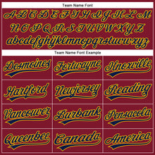 Загрузить изображение в средство просмотра галереи, Custom Crimson Yellow-Navy Performance Vapor Golf Polo Shirt