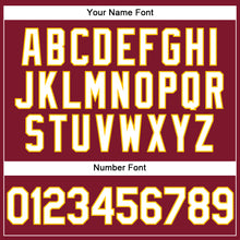 Загрузить изображение в средство просмотра галереи, Custom Crimson White-Yellow Performance Vapor Golf Polo Shirt