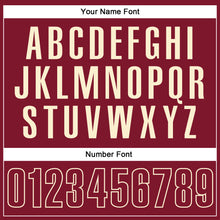 Load image into Gallery viewer, Custom Crimson Cream Performance Vapor Golf Polo Shirt