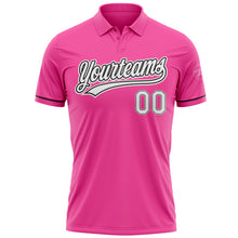 Load image into Gallery viewer, Custom Pink White-Black Performance Vapor Golf Polo Shirt
