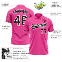 Загрузить изображение в средство просмотра галереи, Custom Pink Black-White Performance Vapor Golf Polo Shirt