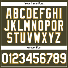 Load image into Gallery viewer, Custom Olive White-Old Gold Performance Vapor Salute To Service Golf Polo Shirt