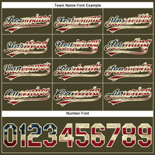 Charger l'image dans la galerie, Custom Olive Vintage USA Flag-Cream Performance Vapor Salute To Service Golf Polo Shirt