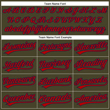 Load image into Gallery viewer, Custom Olive Red-Navy Performance Vapor Salute To Service Golf Polo Shirt