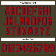 Load image into Gallery viewer, Custom Olive Red-Navy Performance Vapor Salute To Service Golf Polo Shirt