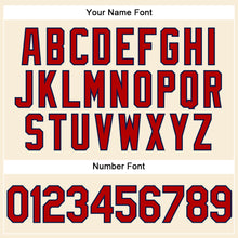 Загрузить изображение в средство просмотра галереи, Custom Cream Red-Navy Performance Vapor Golf Polo Shirt