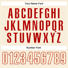 Загрузить изображение в средство просмотра галереи, Custom Cream Red Performance Vapor Golf Polo Shirt