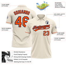 Load image into Gallery viewer, Custom Cream Orange-Navy Performance Vapor Golf Polo Shirt