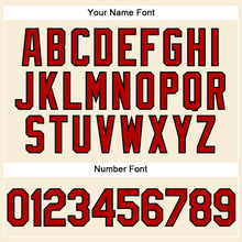 Load image into Gallery viewer, Custom Cream Red-Black Performance Vapor Golf Polo Shirt