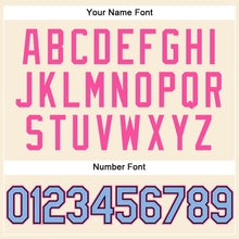 Load image into Gallery viewer, Custom Cream Light Blue Black-Pink Performance Vapor Golf Polo Shirt