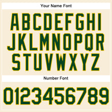 Load image into Gallery viewer, Custom Cream Green-Yellow Performance Vapor Golf Polo Shirt