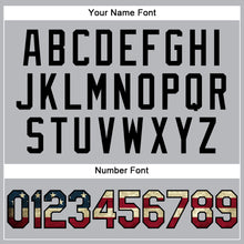 Load image into Gallery viewer, Custom Gray Vintage USA Flag-Black Performance Vapor Golf Polo Shirt