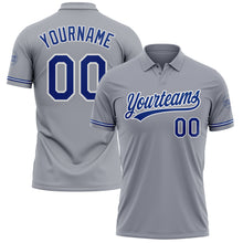 Загрузить изображение в средство просмотра галереи, Custom Gray Royal-White Performance Vapor Golf Polo Shirt