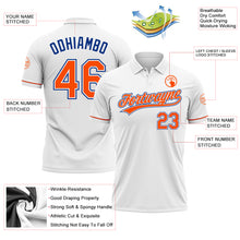 Load image into Gallery viewer, Custom White Orange-Royal Performance Vapor Golf Polo Shirt