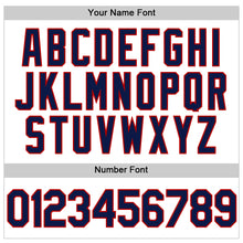 Load image into Gallery viewer, Custom White Navy-Red Performance Vapor Golf Polo Shirt