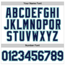 Load image into Gallery viewer, Custom White Navy Gray-Teal Performance Vapor Golf Polo Shirt