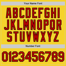 Load image into Gallery viewer, Custom Yellow Red-Black Performance Vapor Golf Polo Shirt