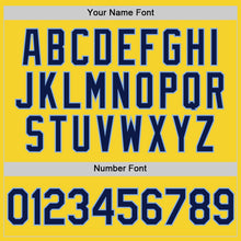 Load image into Gallery viewer, Custom Yellow Navy-Light Blue Performance Vapor Golf Polo Shirt