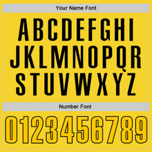 Load image into Gallery viewer, Custom Yellow Black Performance Vapor Golf Polo Shirt