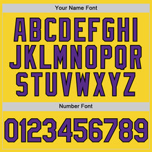 Load image into Gallery viewer, Custom Yellow Purple-Black Performance Vapor Golf Polo Shirt