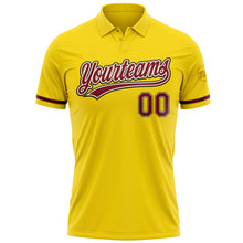 Load image into Gallery viewer, Custom Yellow Crimson Cream-Black Performance Vapor Golf Polo Shirt