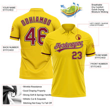Load image into Gallery viewer, Custom Yellow Crimson Cream-Black Performance Vapor Golf Polo Shirt