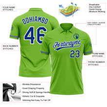 Загрузить изображение в средство просмотра галереи, Custom Neon Green Royal-White Performance Vapor Golf Polo Shirt