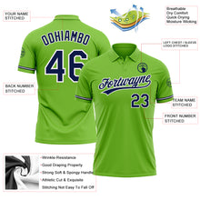 Загрузить изображение в средство просмотра галереи, Custom Neon Green Navy-White Performance Vapor Golf Polo Shirt