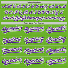 Загрузить изображение в средство просмотра галереи, Custom Neon Green Purple-White Performance Vapor Golf Polo Shirt