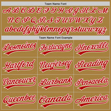 Load image into Gallery viewer, Custom Old Gold Red-White Performance Vapor Golf Polo Shirt