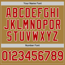 Load image into Gallery viewer, Custom Old Gold Red-White Performance Vapor Golf Polo Shirt