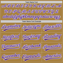 Load image into Gallery viewer, Custom Old Gold Purple-White Performance Vapor Golf Polo Shirt