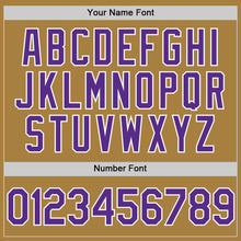 Load image into Gallery viewer, Custom Old Gold Purple-White Performance Vapor Golf Polo Shirt