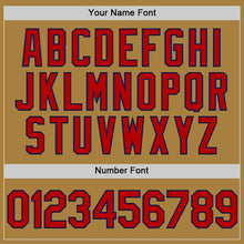 Load image into Gallery viewer, Custom Old Gold Red-Navy Performance Vapor Golf Polo Shirt