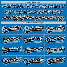 Load image into Gallery viewer, Custom Blue Black-White Performance Vapor Golf Polo Shirt