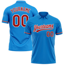 Загрузить изображение в средство просмотра галереи, Custom Blue Red-White Performance Vapor Golf Polo Shirt