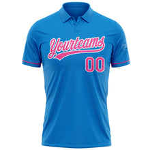 Charger l'image dans la galerie, Custom Blue Pink-White Performance Vapor Golf Polo Shirt