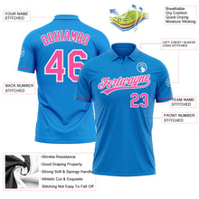 Charger l'image dans la galerie, Custom Blue Pink-White Performance Vapor Golf Polo Shirt