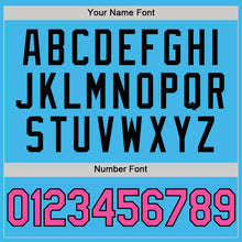 Load image into Gallery viewer, Custom Sky Blue Pink-Black Performance Vapor Golf Polo Shirt