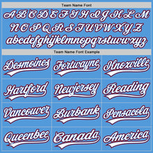 Load image into Gallery viewer, Custom Powder Blue White Royal-Red Performance Vapor Golf Polo Shirt