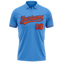 Загрузить изображение в средство просмотра галереи, Custom Powder Blue Orange-Royal Performance Vapor Golf Polo Shirt