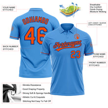 Загрузить изображение в средство просмотра галереи, Custom Powder Blue Orange-Royal Performance Vapor Golf Polo Shirt