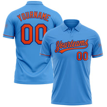 Загрузить изображение в средство просмотра галереи, Custom Powder Blue Orange-Royal Performance Vapor Golf Polo Shirt