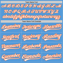 Загрузить изображение в средство просмотра галереи, Custom Powder Blue White-Orange Performance Vapor Golf Polo Shirt