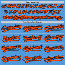 Загрузить изображение в средство просмотра галереи, Custom Powder Blue Orange-Black Performance Vapor Golf Polo Shirt