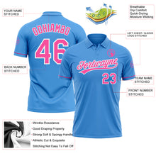 Загрузить изображение в средство просмотра галереи, Custom Powder Blue Pink-White Performance Vapor Golf Polo Shirt